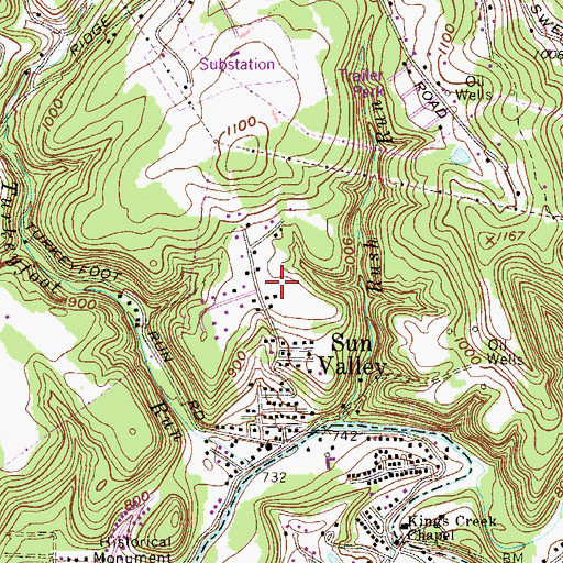 Topographic Map of WDIG-AM (Steubenville), OH