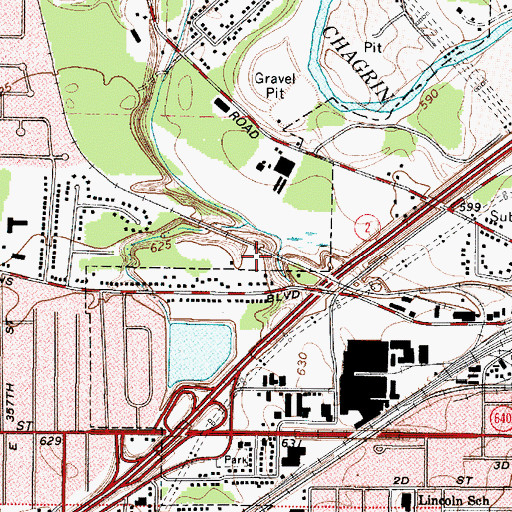Topographic Map of WELW-AM (Willoughby-Eastlake), OH