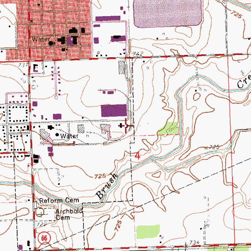 Topographic Map of WBCY-FM (Archbold), OH