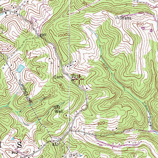 Topographic Map of WMBP-FM (Belpre), OH