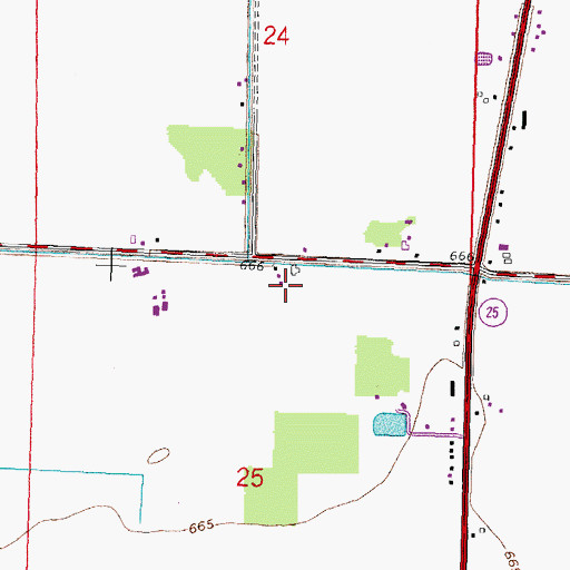 Topographic Map of WRQN-FM (Bowling Green), OH