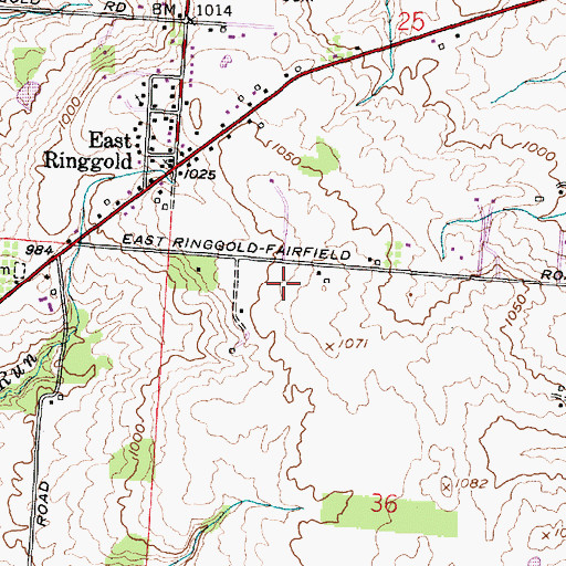 Topographic Map of WTLT-FM (Circleville), OH
