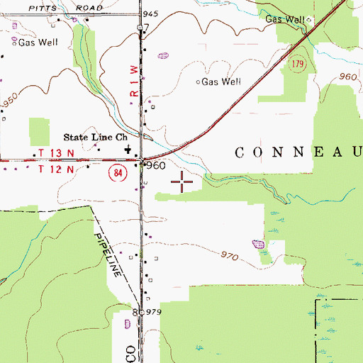 Topographic Map of WGOJ-FM (Conneaut), OH
