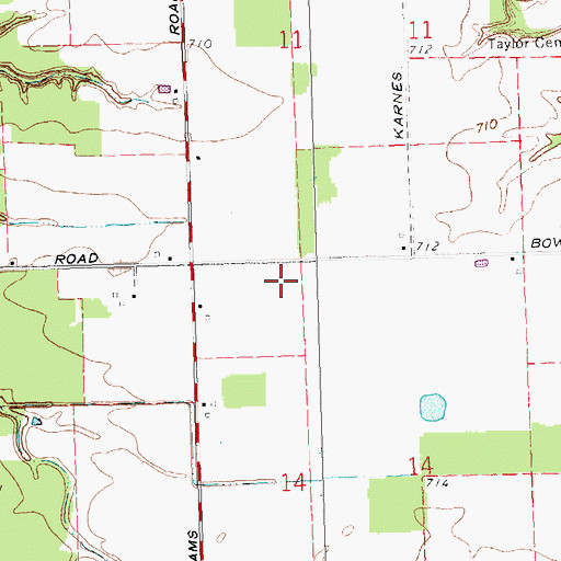 Topographic Map of WZOM-FM (Defiance), OH