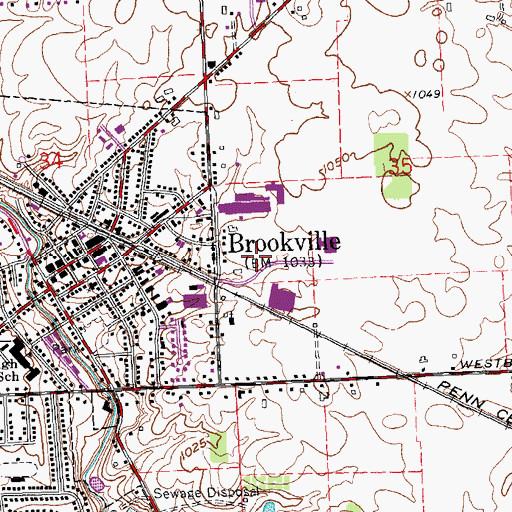 Topographic Map of WGTZ-FM (Eaton), OH