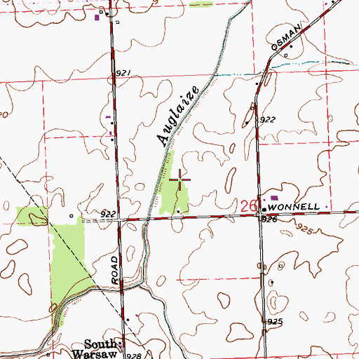 Topographic Map of WFSO-FM (Fort Shawnee), OH