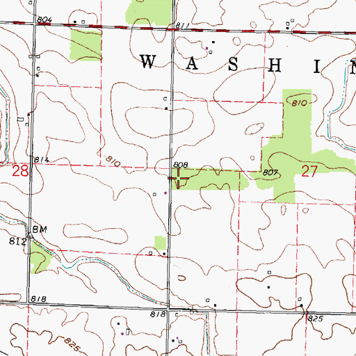 Topographic Map of WBVI-FM (Fostoria), OH