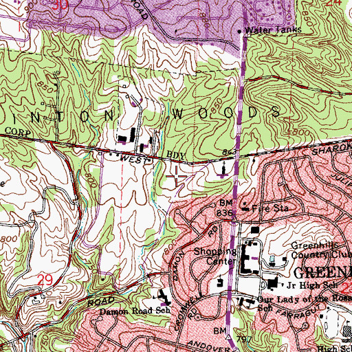 Topographic Map of WGRR-FM (Hamilton), OH