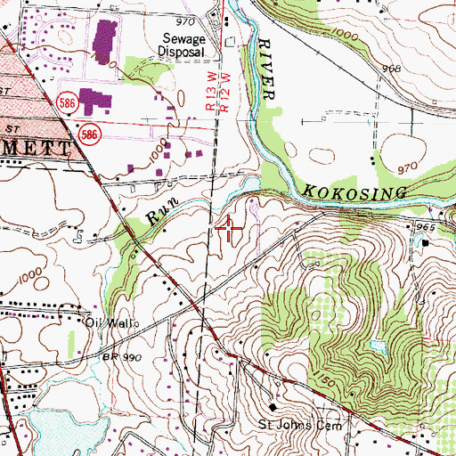 Topographic Map of WNZR-FM (Mount Vernon), OH