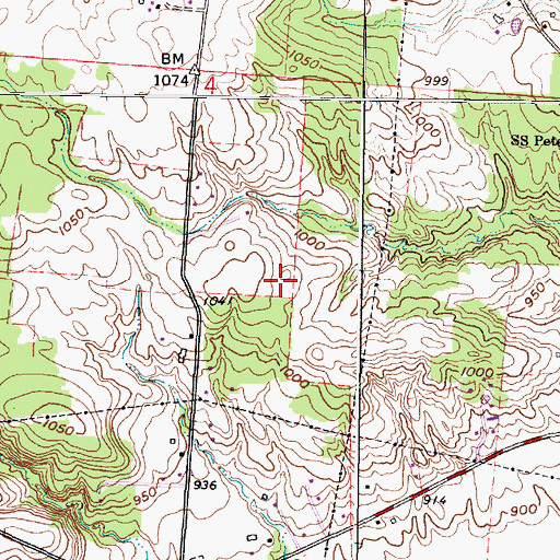 Topographic Map of WNKO-FM (Newark), OH