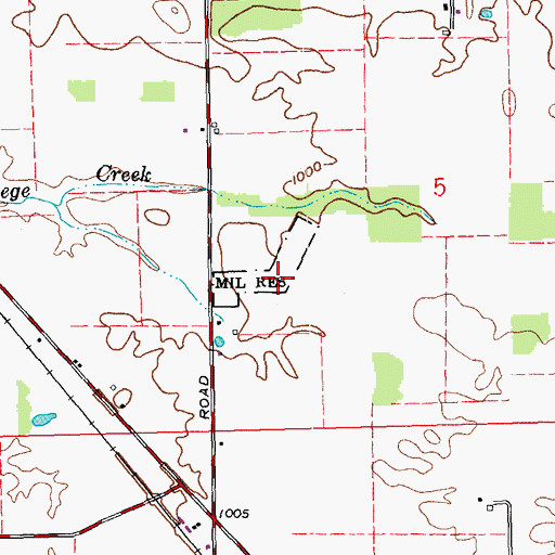 Topographic Map of WMUB-FM (Oxford), OH