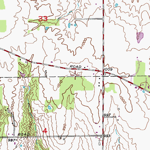 Topographic Map of WOXY-FM (Oxford), OH