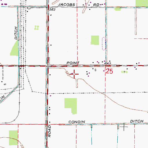 Topographic Map of WIOT-FM (Toledo), OH
