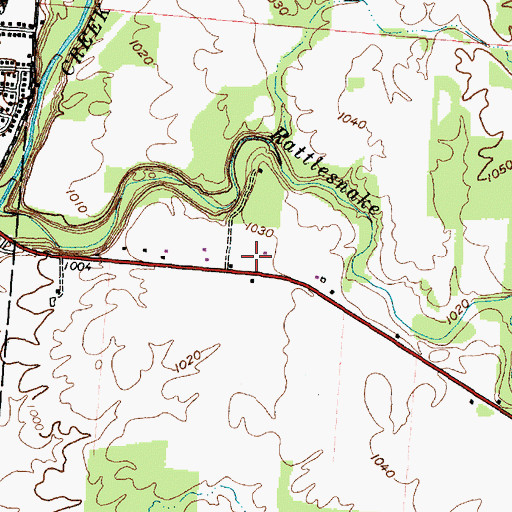 Topographic Map of WBBY-FM (Westerville), OH