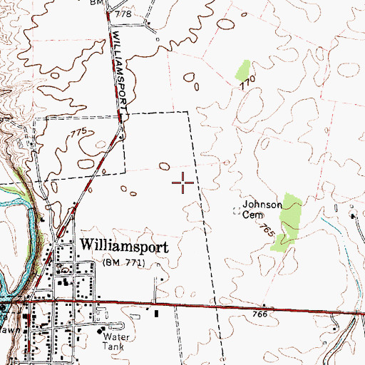 Topographic Map of WWAT-TV (Chillicothe), OH