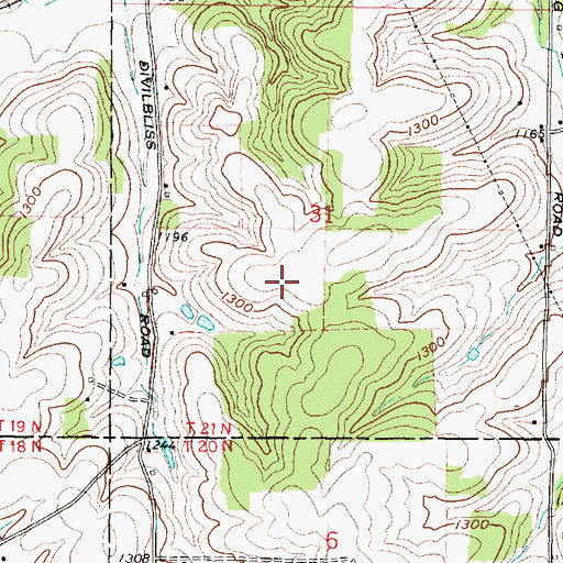 Topographic Map of WCOM-TV (Mansfield), OH