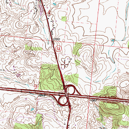 Topographic Map of WSFJ-TV (Newark), OH