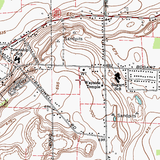 Topographic Map of WGGN-TV (Sandusky), OH