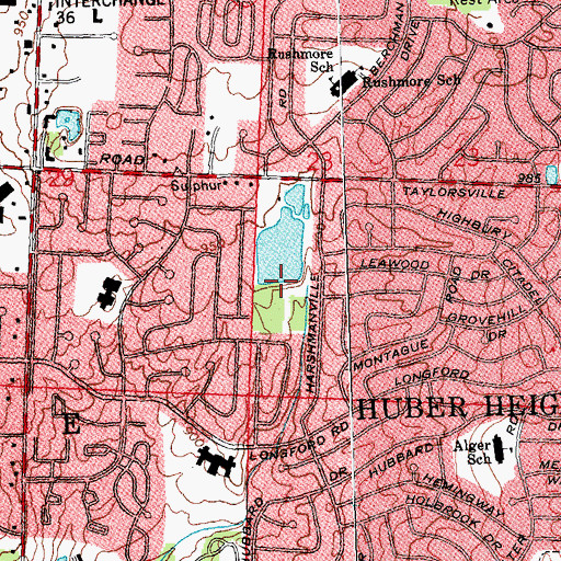 Topographic Map of Spring Lake Dam, OH