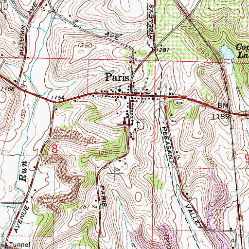 Topographic Map of Saint Timothys Protestant Episcopal Church (historical), OH