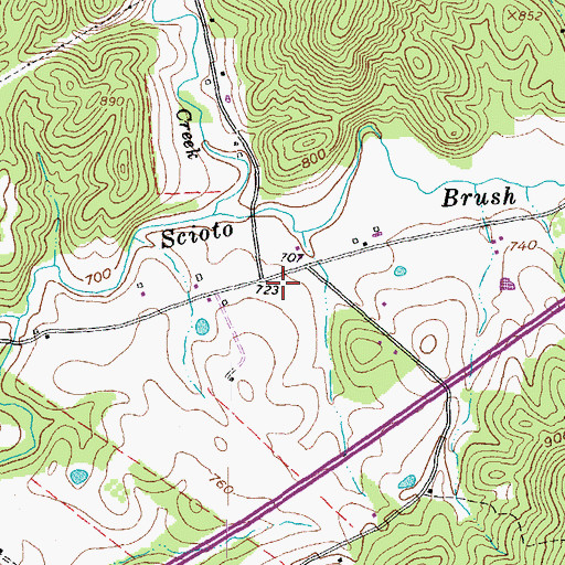 Topographic Map of Township of Franklin, OH