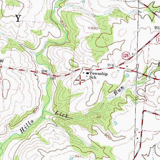 Topographic Map of Township of Liberty, OH