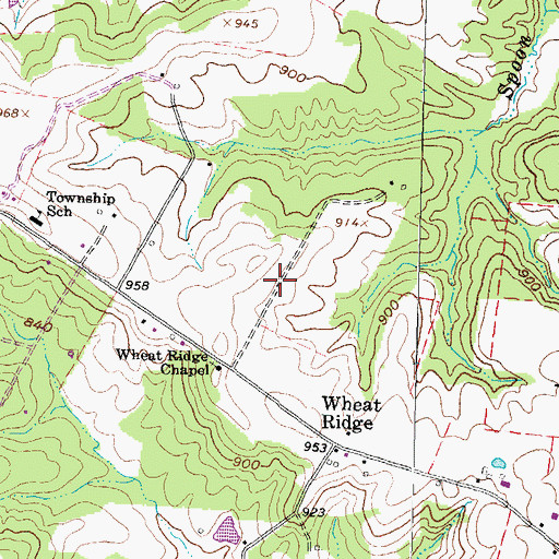Topographic Map of Township of Oliver, OH