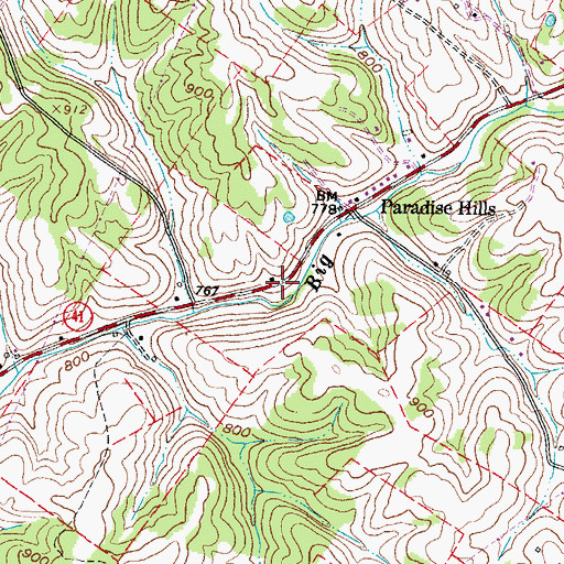 Topographic Map of Township of Sprigg, OH