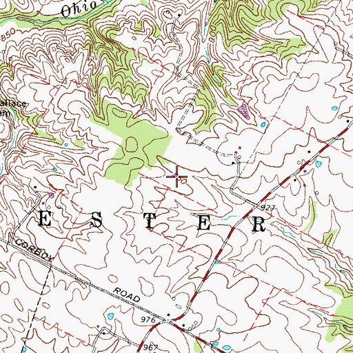 Topographic Map of Township of Winchester, OH