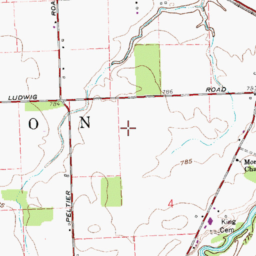 Topographic Map of Township of Marion, OH