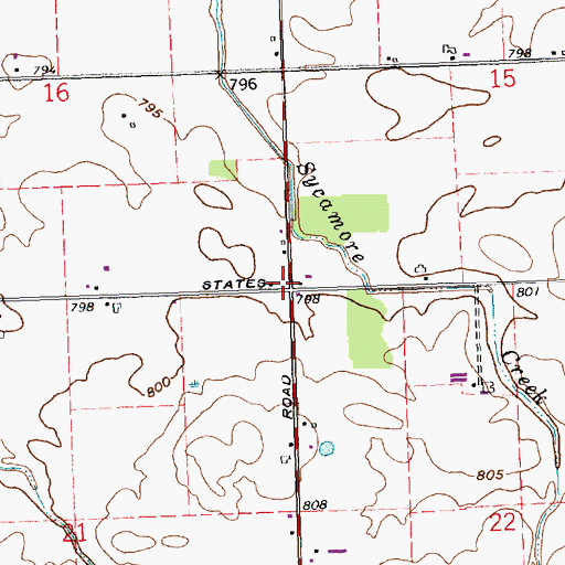 Topographic Map of Township of Monroe, OH