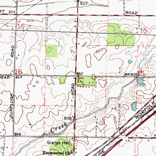 Topographic Map of Township of Richland, OH