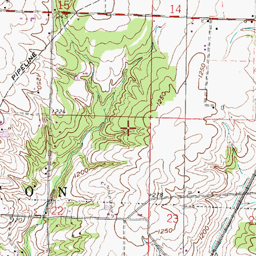 Topographic Map of Township of Milton, OH