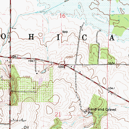 Topographic Map of Township of Mohican, OH