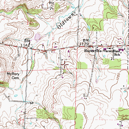 Topographic Map of Township of Vermillion, OH