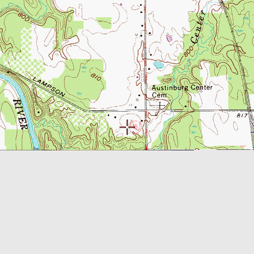 Topographic Map of Township of Austinburg, OH