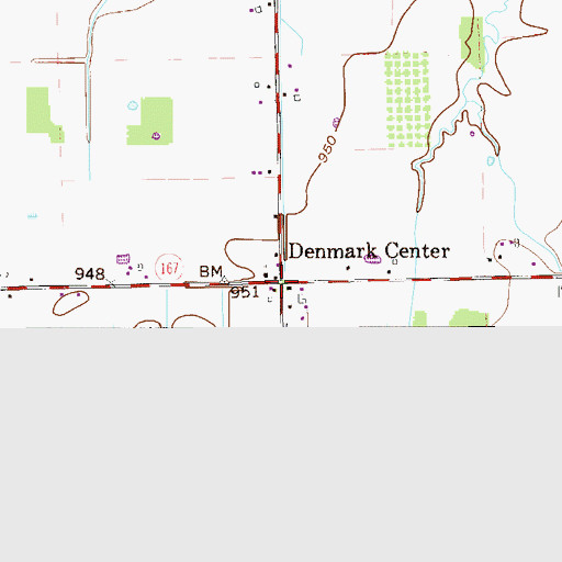 Topographic Map of Township of Denmark, OH