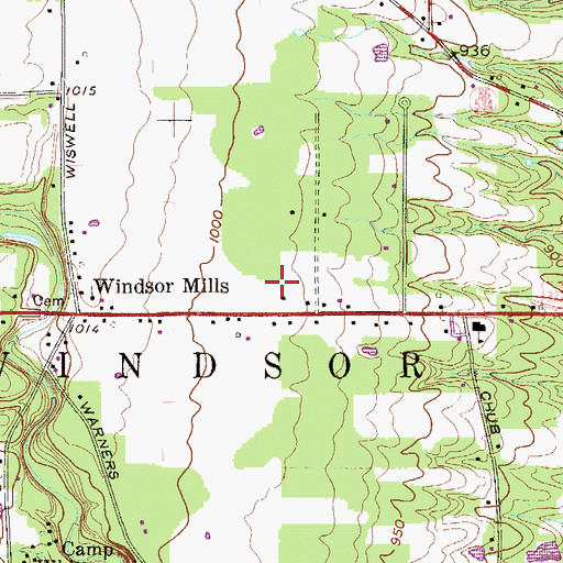 Topographic Map of Township of Windsor, OH