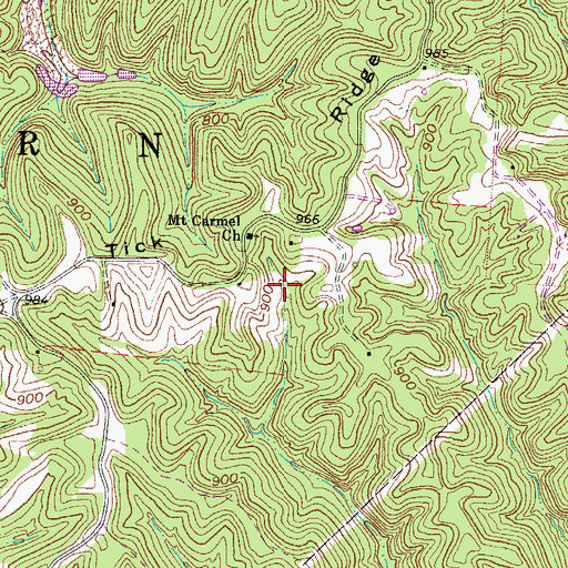 Topographic Map of Township of Bern, OH