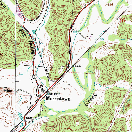 Topographic Map of Township of Dover, OH