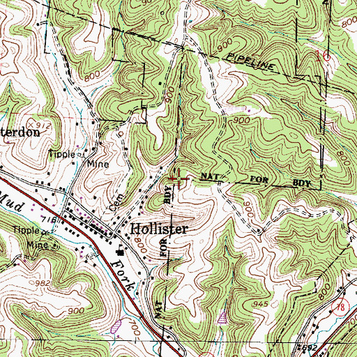 Topographic Map of Township of Trimble, OH