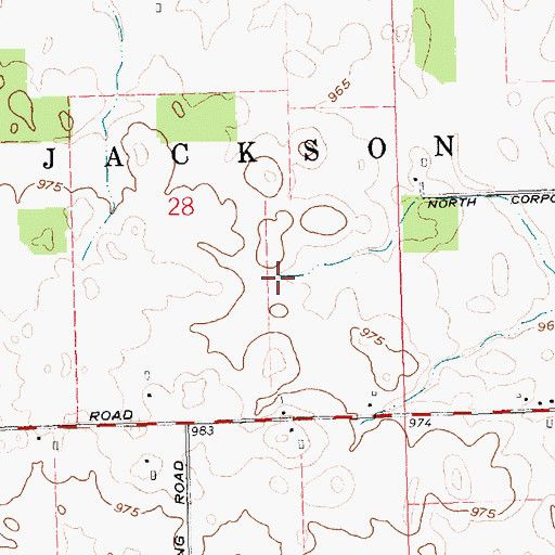 Topographic Map of Township of Jackson, OH