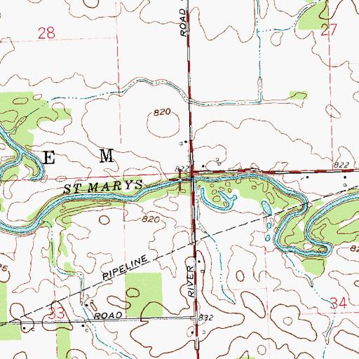 Topographic Map of Township of Salem, OH