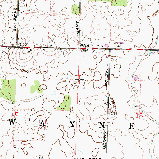 Topographic Map of Township of Wayne, OH