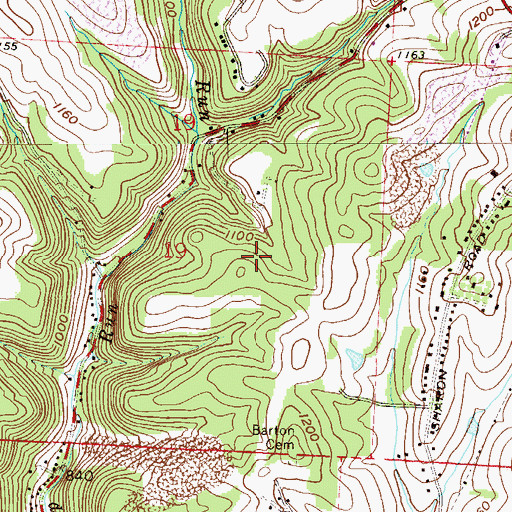 Topographic Map of Township of Colerain, OH