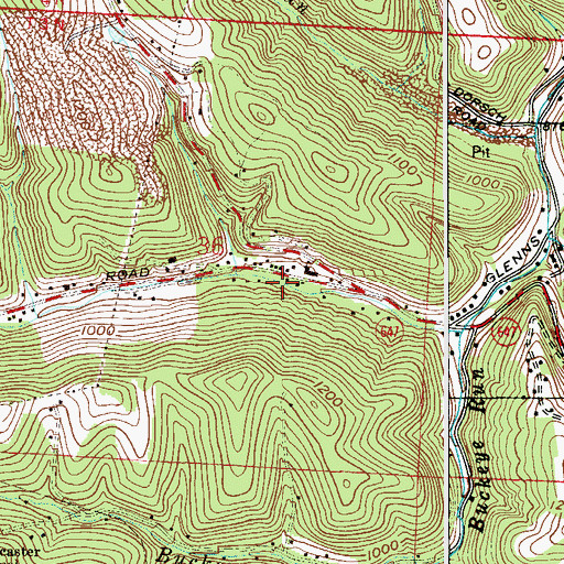 Topographic Map of Township of Pease, OH