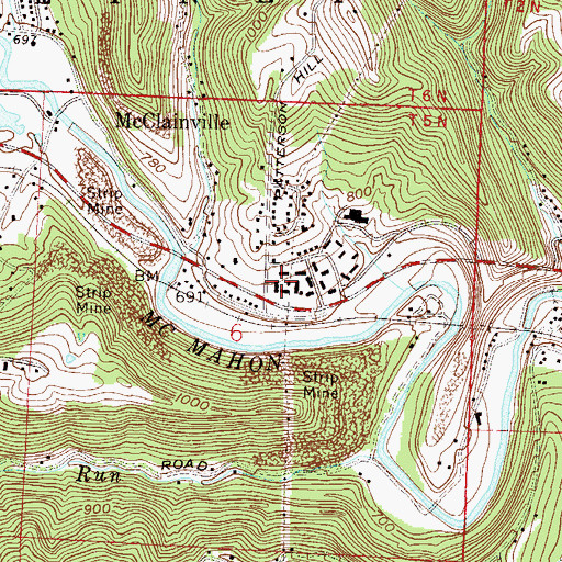 Topographic Map of Township of Pultney, OH