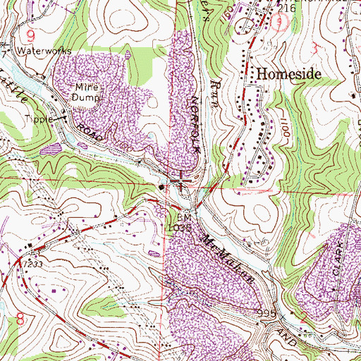 Topographic Map of Township of Richland, OH