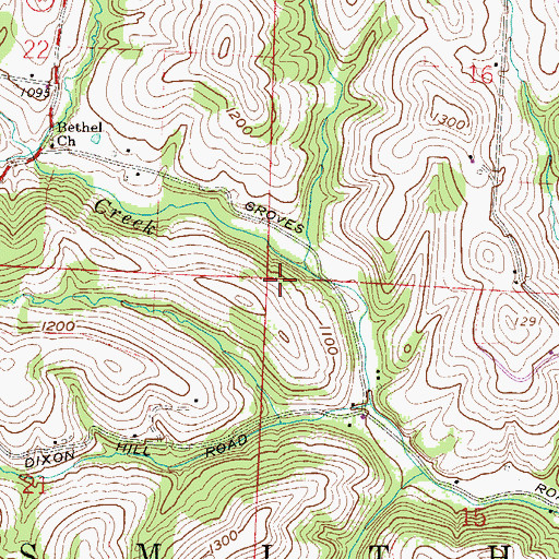 Topographic Map of Township of Smith, OH