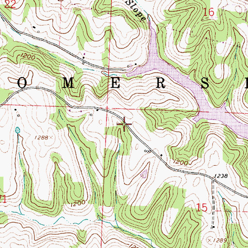 Topographic Map of Township of Somerset, OH